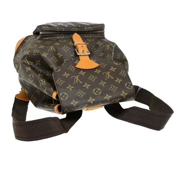 LOUIS VUITTON Montsouris GM Backpack Bag Monogram Leather Brown M51135 22FA118 - Picture 2 of 16